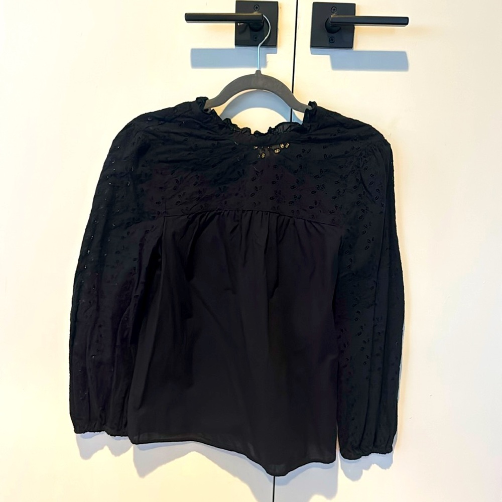 Madewell eyelet top